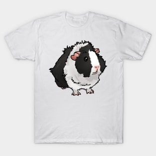 Black and White Dutch Abyssinian Guinea Pig T-Shirt